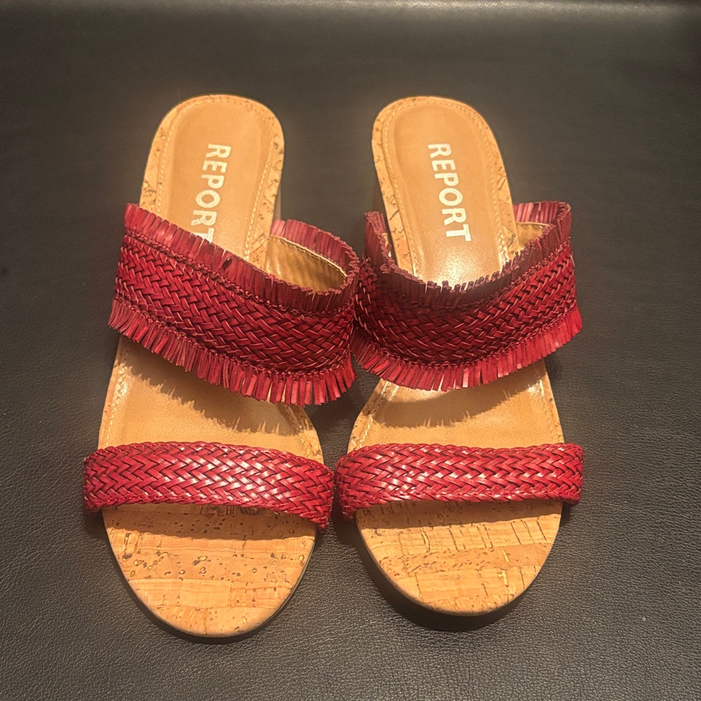 Report Women's Braided Red Sandals